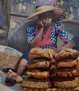 Gemälde, Obokun (The Big Fish), Falope Ibrahim