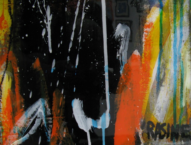Thierry Rasine, Basquiat untitled, Pittura su stoffa