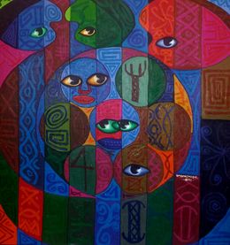 Painting, Pallette Heads 1, Omonu Salisu