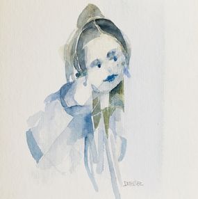 Fine Art Drawings, Jeune fille, Alfred Defossez