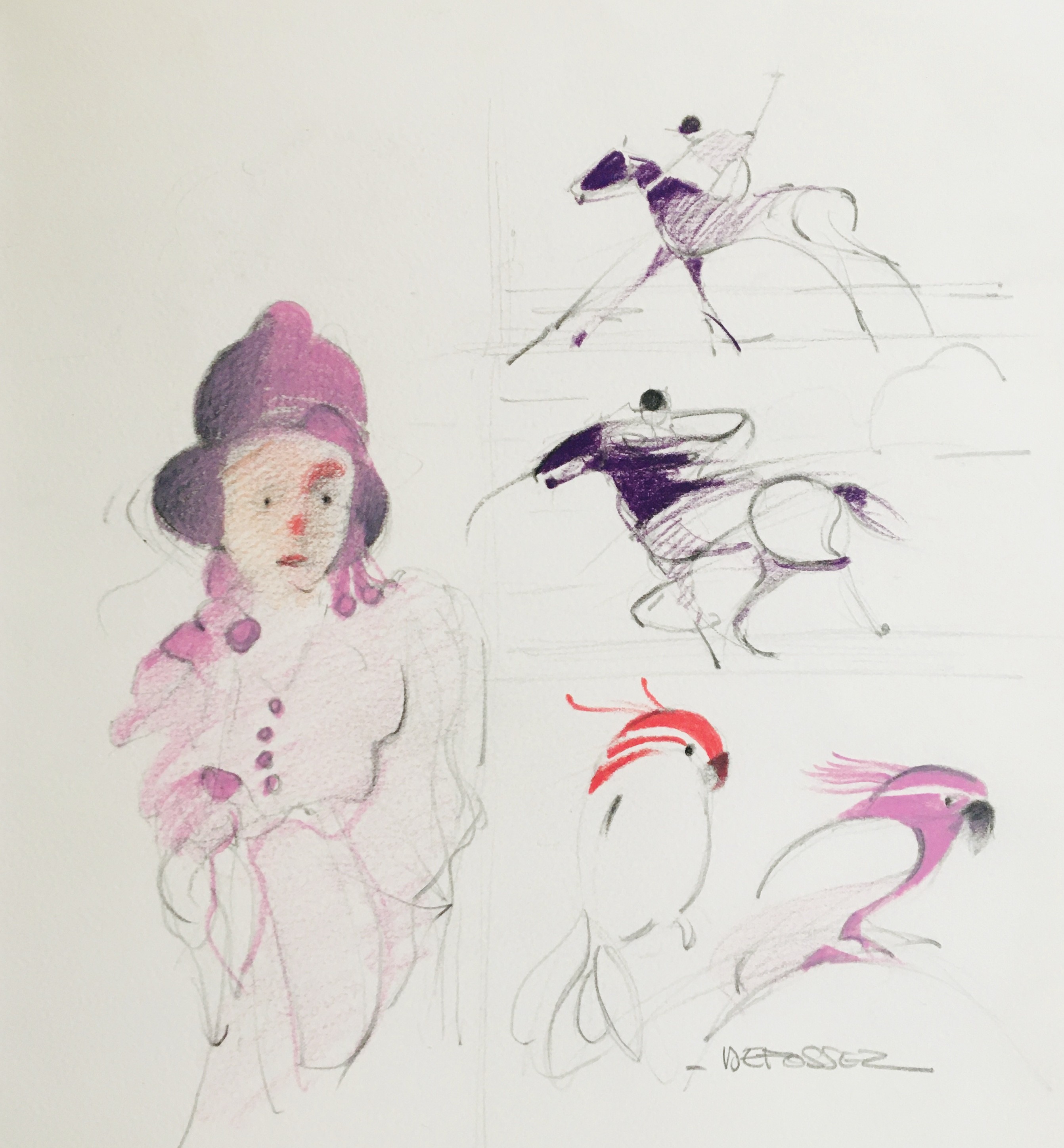 Alfred Defossez, Croquis Alfred Defossez, Croquis