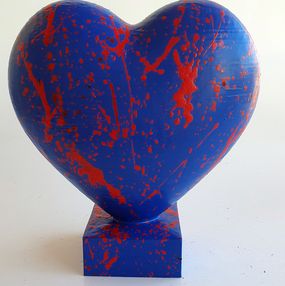 Skulpturen, Blue heart love coeur, Spaco