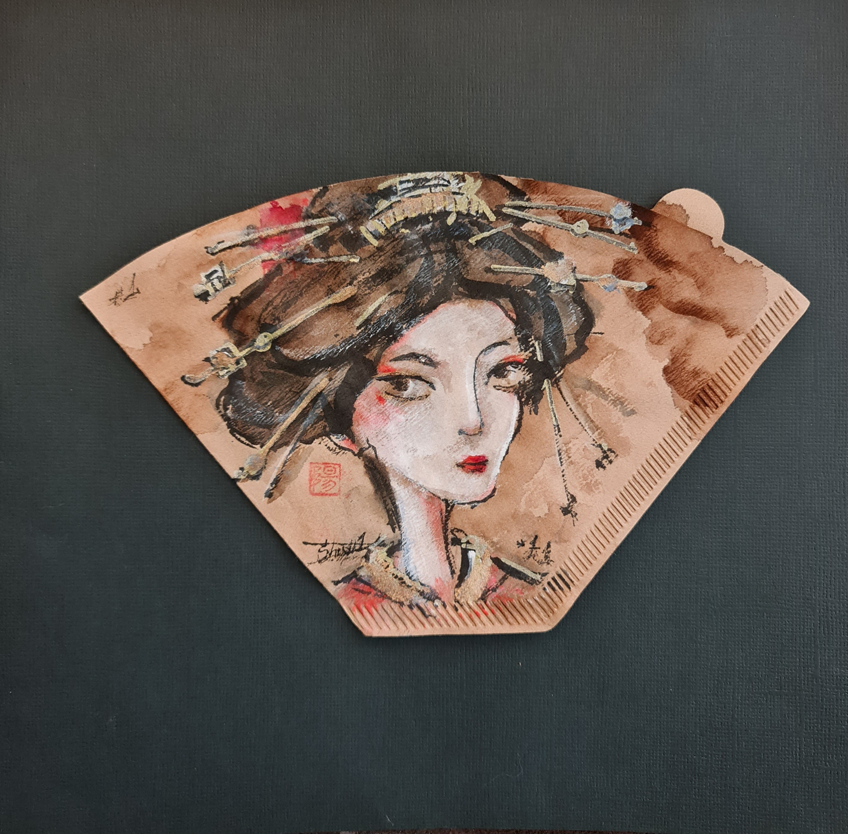 Natalie Shiporina, This is a beautiful portrait of a Japanese geisha Natalie Shiporina, This is a beautiful portrait of a Japanese geisha