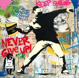Pintura, Banksy Thrower - with Monkey, Mr Brainwash
