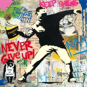Peinture, Banksy Thrower - with Monkey, Mr Brainwash