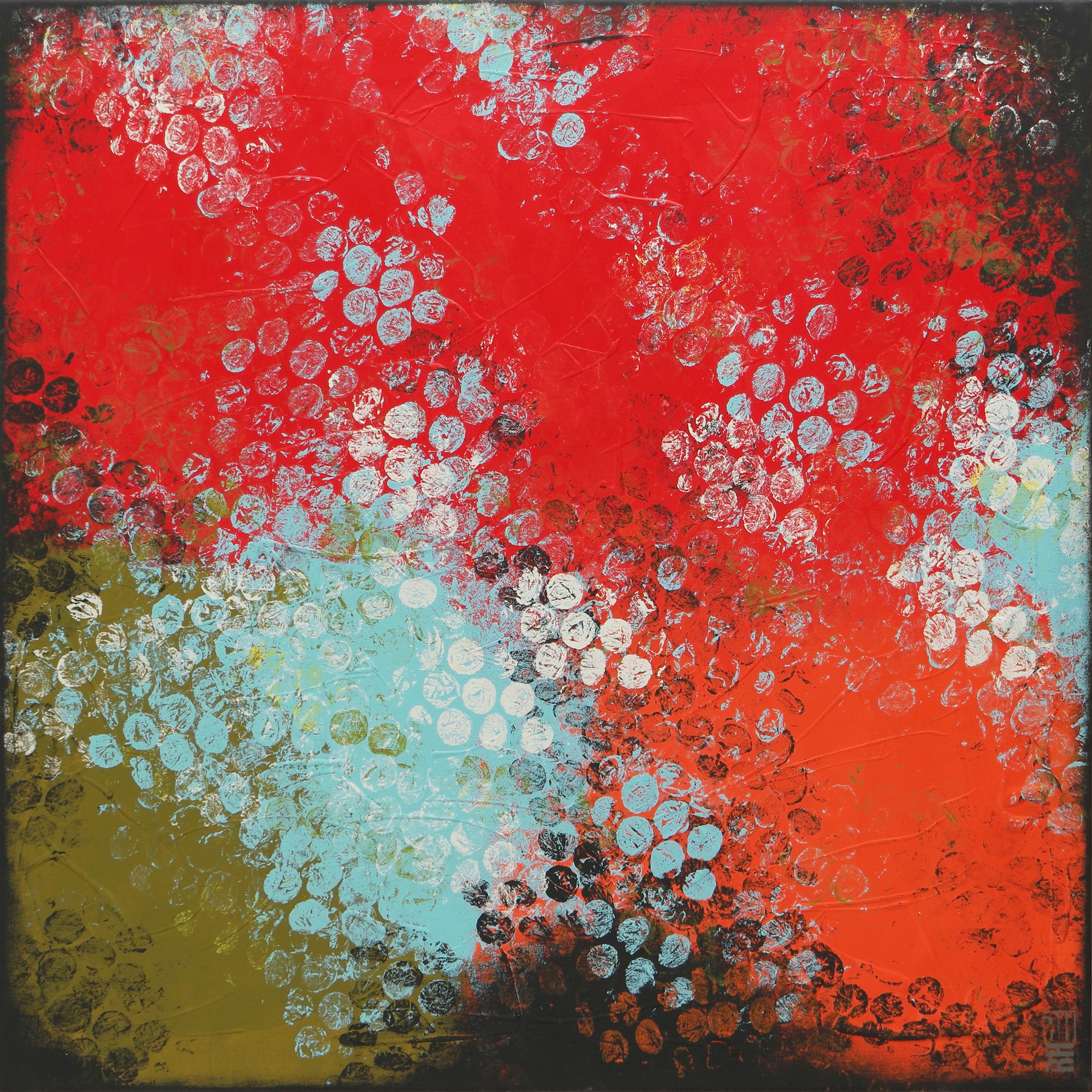 Ronald Hunter, Boiling Bubbles Red & Blue Ronald Hunter, Boiling Bubbles Red & Blue