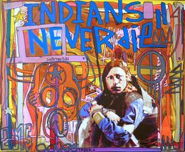 Gemälde, Indians never die, Tarek X Mat Elbé