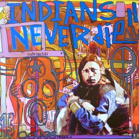 Gemälde, Indians never die, Tarek X Mat Elbé