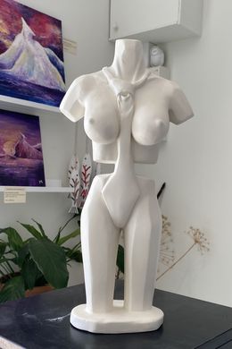 Sculpture, Femme cravate, Robin G-Modol