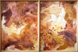Painting, Sahara, diptyque, Cyril Destrade