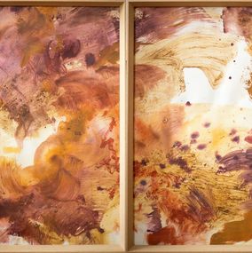 Painting, Sahara, diptyque, Cyril Destrade