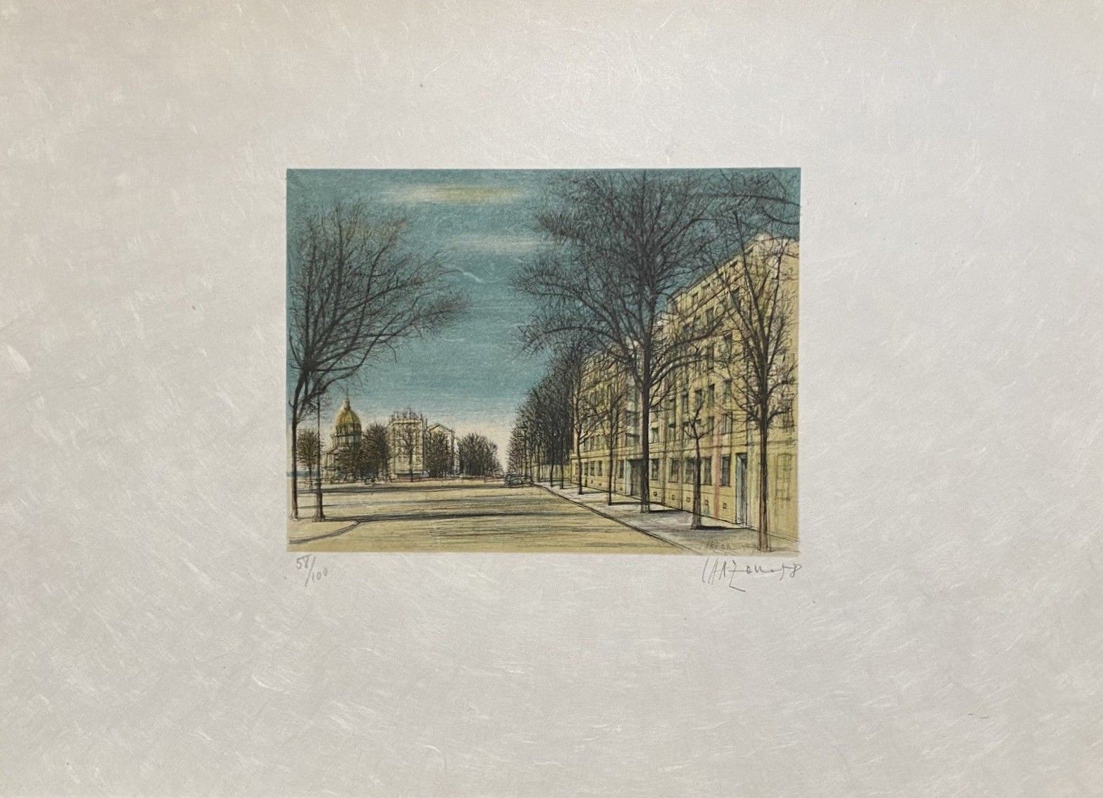 Jean Carzou, Paris, Boulevard des Invalides Jean Carzou, Paris, Boulevard des Invalides
