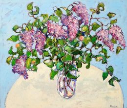Painting, Lilac Bouquet, Ania Pieniazek