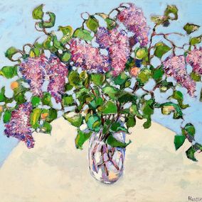 Painting, Lilac Bouquet, Ania Pieniazek