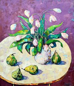 Painting, Tulips and Pears, Ania Pieniazek