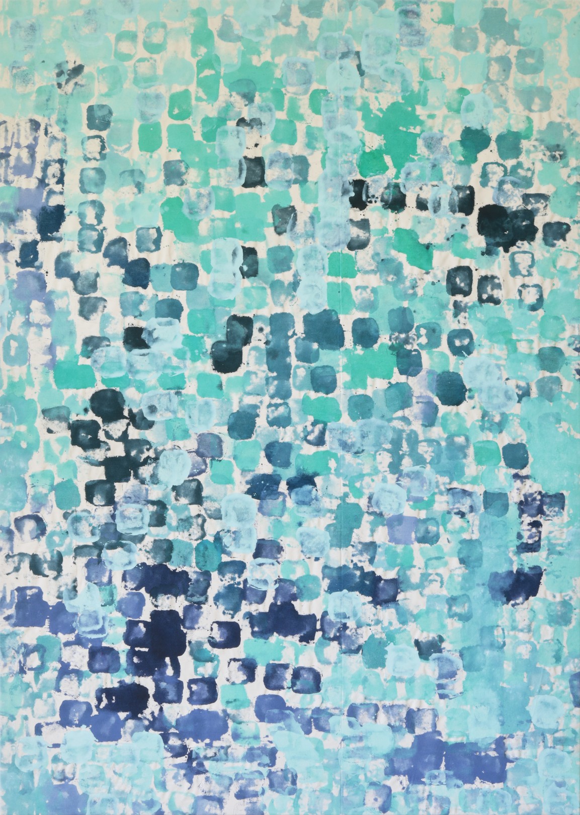 Simon Findlay, Wrapped Rocks / Blue Cyan Turquoise Purple Simon Findlay, Wrapped Rocks / Blue Cyan Turquoise Purple