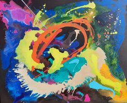 Gemälde, Colorful Galaxy, Simona Sedlakova