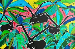 Painting, Hiding Places - series Bunnies (1), Les Panchyshyn