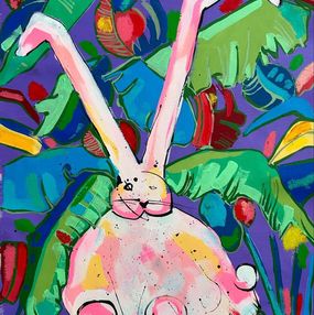 Peinture, Hiding Places - series Bunnies (1)-02, Les Panchyshyn