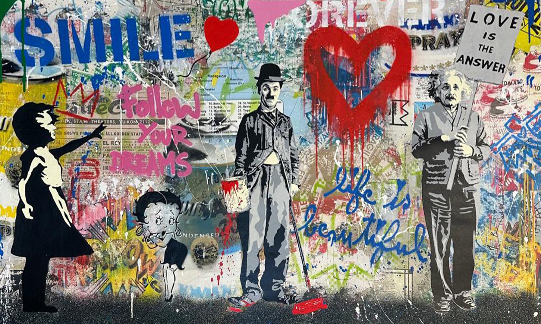 Mr Brainwash, Pop Wall Mr Brainwash, Pop Wall
