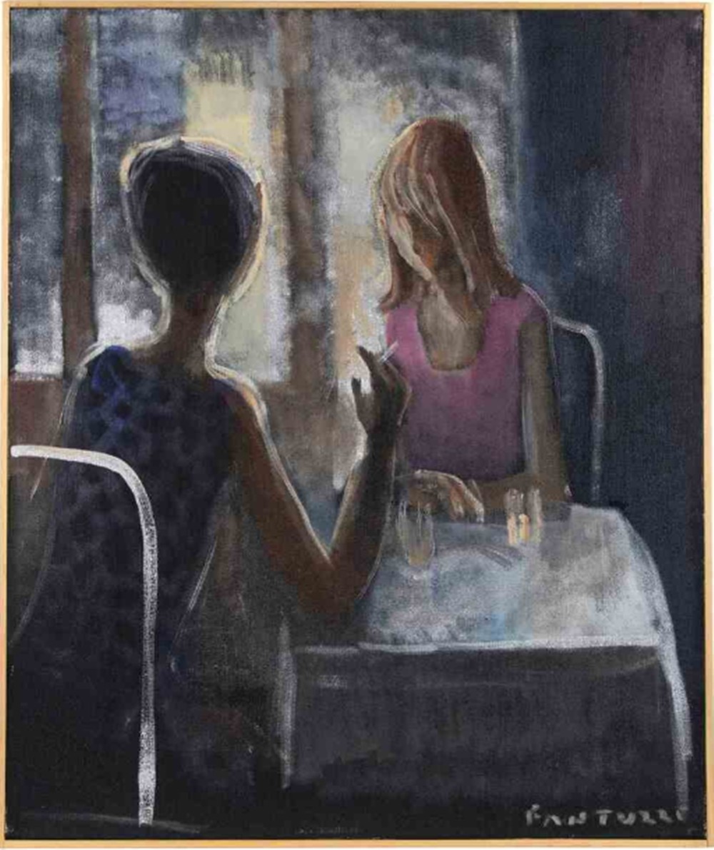 Elian Fantuzzi, Two Figures at a Table Elian Fantuzzi, Two Figures at a Table