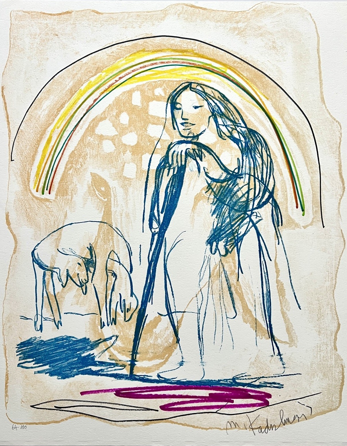Menashe Kadishman, The Shepherdess Menashe Kadishman, The Shepherdess