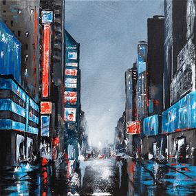 Gemälde, Rainy Days 2 - Série Paysage Urbain, Françoise Schmidt