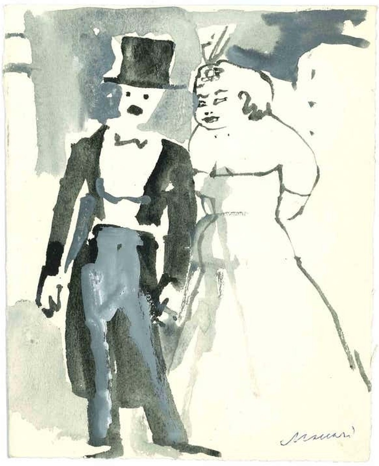 Mino Maccari, Couple Mino Maccari, Couple