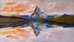 Gemälde, Matterhorn & Stellisee, Swantje Rufle