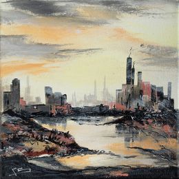 Peinture, Atom City - Série Paysage Urbain, Françoise Schmidt
