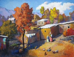 Painting, Country Yard, Sergey Khachatryan