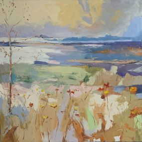 Pintura, Warm light, semi-abstract landscape, Schagen Vita