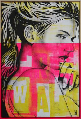 Peinture, Neon Girl, Ronald Hunter