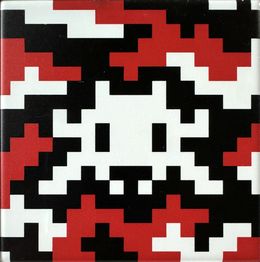 Design, Camo Space Tile (framed), Invader