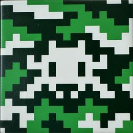 Design, Camo Space Tile (framed), Invader