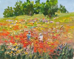 Gemälde, Flower World of Little Girls, Hrach Baghdasaryan