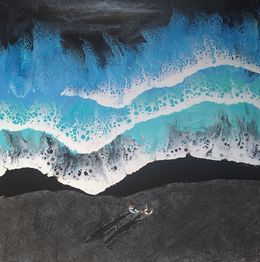 Painting, Night Beach, Jasmin Navoyan