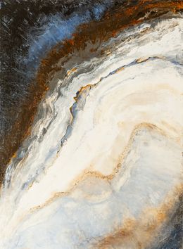 Peinture, Lacus - Paysage abstrait vu du ciel, Thierry Nauleau
