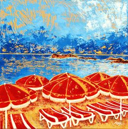Painting, Orage sur la plage de Saint-Clair, Meryl