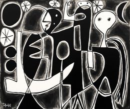 Pintura, Composición blanco y negro, Enrique Pichardo