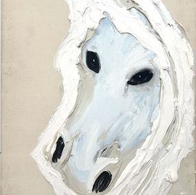 Peinture, White Horse, Menashe Kadishman