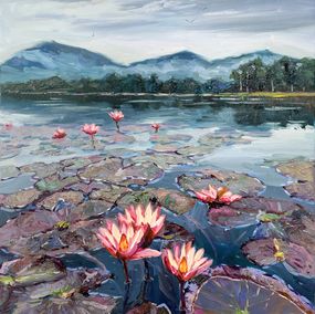 Pintura, Lake with lilies, Evgeny Chernyakovsky