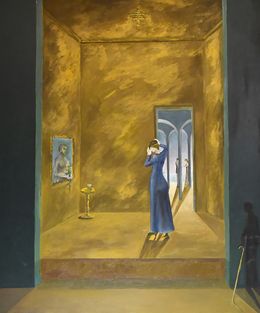 Peinture, La femme au mirroir, Graciella Castellano-Saavedra