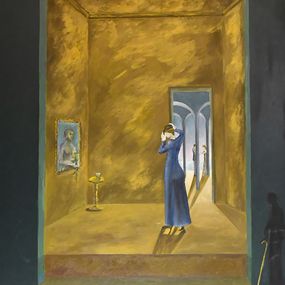 Gemälde, La femme au mirroir, Graciella Castellano-Saavedra