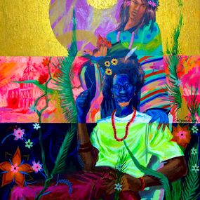 Painting, Cultural Fusion, Godfrey Chukwuebuka