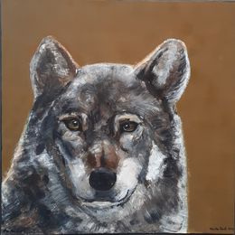 Painting, Wolf, Marike Koot