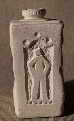 Sculpture, Fossile du future, brique de soja, Pascal Billard