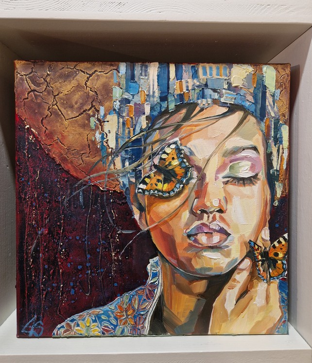 Els Knockaert, Nymphe, Peinture sur toile