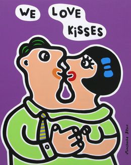 Dessin, We love kisses, Moustache Bleue