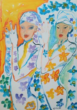 Painting, Taylor Swift - At Restart - Crown of Flowers (Taylor Swift - Au redémarrage - Couronne de fleurs), Joanna Glazer